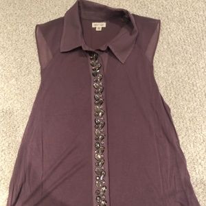 Purple Collared Tank
